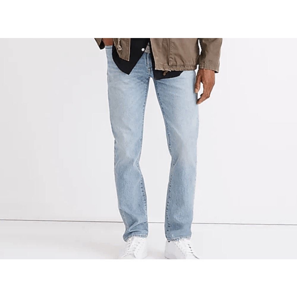 Madewell Becklow Blue Wash Denim Athletic Slim Jeans Men's Size 32x34